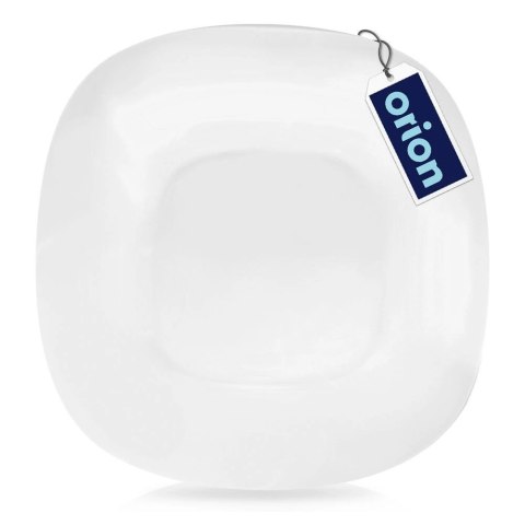 Talerz Deserowy Szklany Biały LUNA Kwadratowy 20 cm ORION Zmywarka