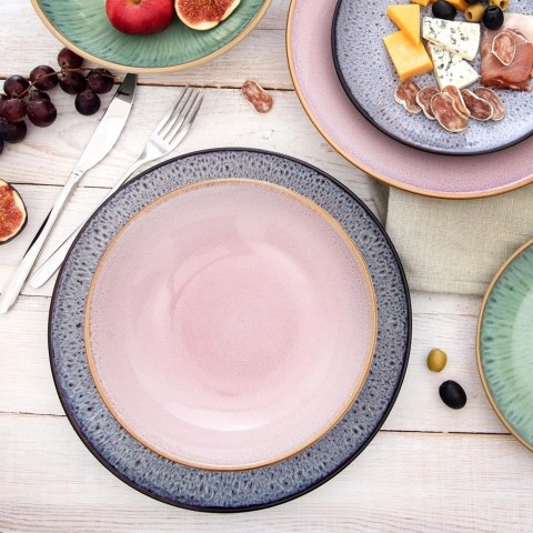 Talerz Obiadowy Płytki Ceramiczny Fioletowy GLAZE 27 cm ORION