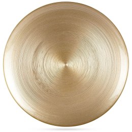 Talerz Obiadowy Płytki Szklany Złoty Dekoracyjny Ozdobny VILDE 32,5 cm