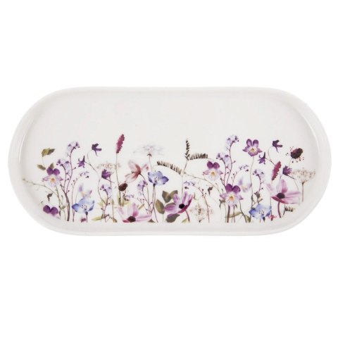 Talerz Owalny Porcelanowy 25 x 12 cm Louka Półmisek w Kwiaty