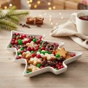 Talerz Półmisek Porcelanowy Świąteczny Choinka na Przekąski 35 cm