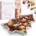 Talerz Półmisek Porcelanowy Świąteczny Choinka na Przekąski 35 cm
