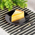 Talerze Deserowe Szklane Czarne 6 szt. VILDE 18 cm Kwadratowe