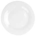 Talerze Obiadowe Płytkie Szkło Białe 6 szt. VILDE 25,5 cm Opalowe