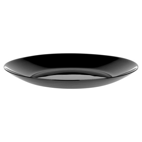 Talerze Obiadowe Płytkie Szkło Czarne 6 szt. VILDE 25,5 cm Opalowe