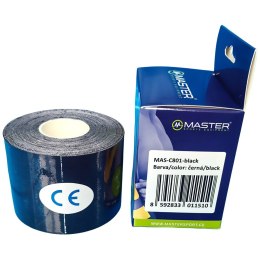 Taśma Tejpy do Kinesiotapingu Kinezjologiczna Czarna MASTER 5 cm x 5 m