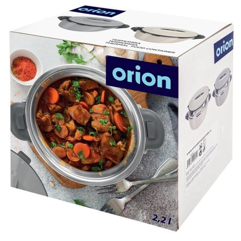 Termomisa Obiadowa TERMO Stalowa 2 L ORION Kremowy z Praktycznymi Uchwytami