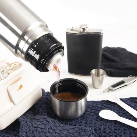 Termos Stalowy 350 ml ORION Klasyczny Srebrny do Kawy i Herbaty