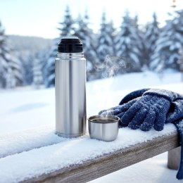 Termos Stalowy 500 ml ORION Klasyczny Srebrny do Kawy i Herbaty