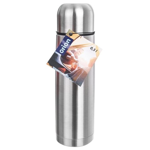 Termos Stalowy 500 ml ORION Klasyczny Srebrny do Kawy i Herbaty