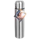 Termos Stalowy 750 ml ORION Srebrny Turystyczny Bidon Ciepło