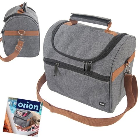 Torba Termiczna Plażowa na Lunch Jedzenie Śniadaniowa Szara ORION 5,5 L