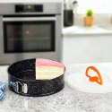 Tortownica Rozpinana 24 cm z Pokrywką do Przenoszenia Granitowa