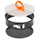 Tortownica Rozpinana 24 cm z Pokrywką do Przenoszenia Granitowa