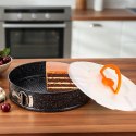Tortownica Rozpinana 28 cm z Pokrywką do Przenoszenia Granitowa