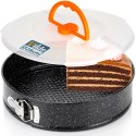 Tortownica Rozpinana 28 cm z Pokrywką do Przenoszenia Granitowa