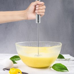 Trzepaczka Obrotowa Ręczna do Spieniania Mleka ORION 36 cm Stalowa