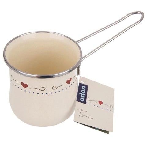 Tygielek do Kawy Emaliowany 600 ml ORION TONCA Kremowy Indukcja