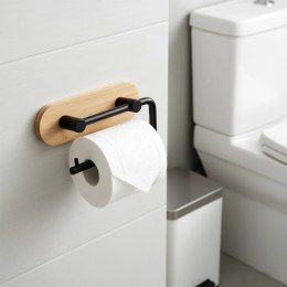 Uchwyt na Papier Toaletowy Czarny Loft Bambus na Taśmę 3M ORION