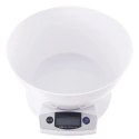 Waga Kuchenna Cyfrowa z Misą 2,5 L Biała LCD Funkcja TARA 5 kg