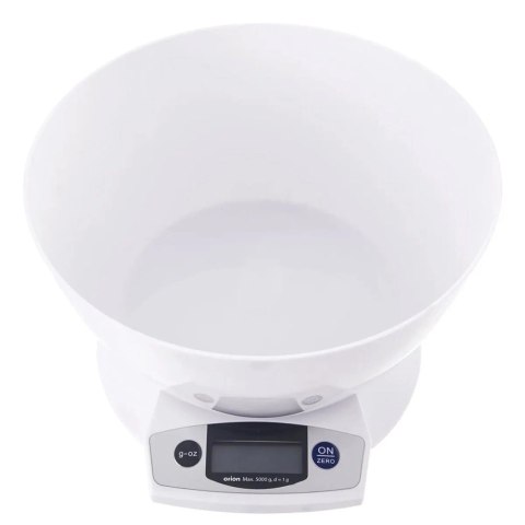 Waga Kuchenna Cyfrowa z Misą 2,5 L Biała LCD Funkcja TARA 5 kg