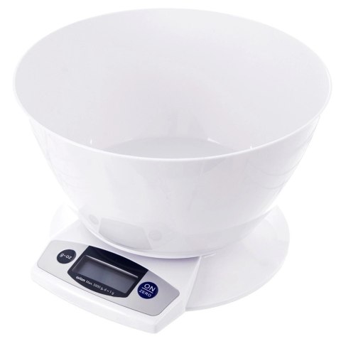 Waga Kuchenna Cyfrowa z Misą 2,5 L Biała LCD Funkcja TARA 5 kg