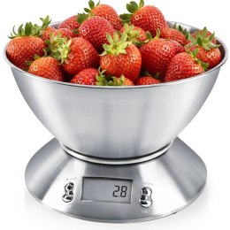 Waga Kuchenna z Misą 2,2 L Cyfrowa Stal Nierdzewna Termometr TARA