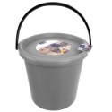 Wiadro z Misą i Pokrywką 13 L/5 L ORION Zestaw 3 Elementy Tworzywo