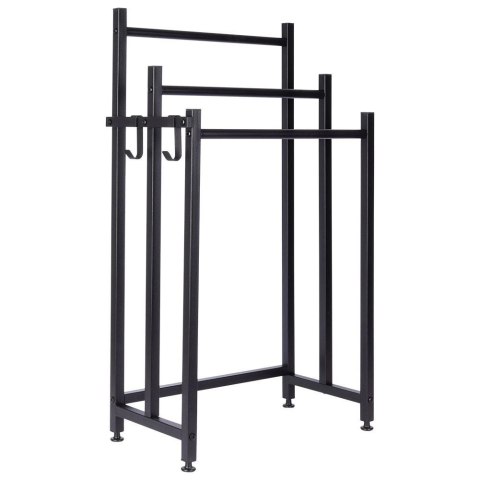Wieszak Na Ręczniki Stojący Metalowy Czarny Solidny VILDE 45,5x25,5x84 cm