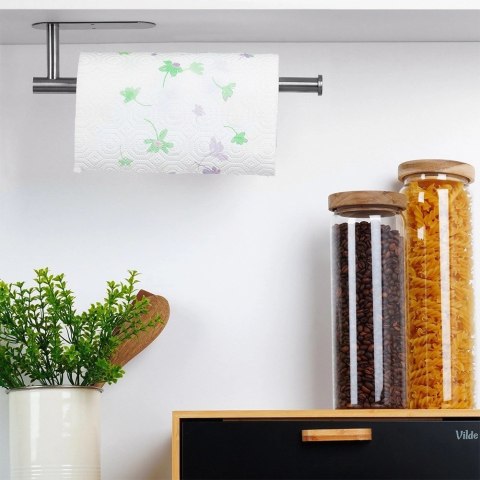 Wieszak na Ręcznik Papierowy VILDE Srebrny Stal Nierdzewna 33,5 cm