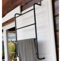 Wieszak na Ręczniki Metalowy Czarny Naścienny BATHROOM SOLUTIONS 73x44,5 cm