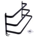 Wieszak na Ręczniki Ścienny Aluminiowy Mocny Czarny VILDE 50 cm