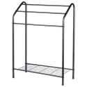 Wieszak na Ręczniki Ubrania VILDE Stojący Metalowy Półka 82,5 cm