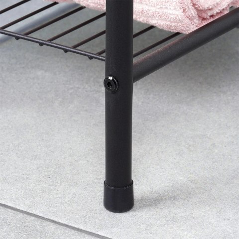 Wieszak na Ręczniki Ubrania VILDE Stojący Metalowy Półka 82,5 cm