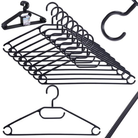 Wieszaki na Ubrania Czarne 10 szt. STORAGE SOLUTIONS Obrotowe Praktyczne