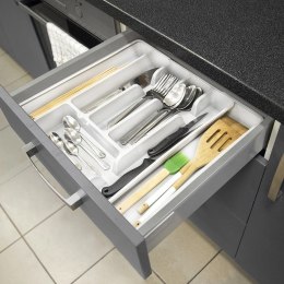 Wkład Organizer na Sztućce do Szuflady Rozsuwany Biały VILDE 36,5 x 27,5 cm