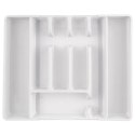 Wkład Organizer na Sztućce do Szuflady Rozsuwany Biały VILDE 36,5 x 27,5 cm