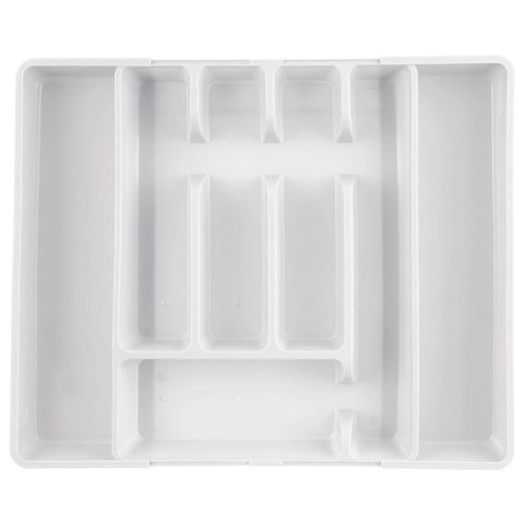 Wkład Organizer na Sztućce do Szuflady Rozsuwany Biały VILDE 36,5 x 27,5 cm