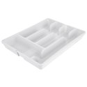 Wkład Organizer na Sztućce do Szuflady Rozsuwany Biały VILDE 36,5 x 27,5 cm