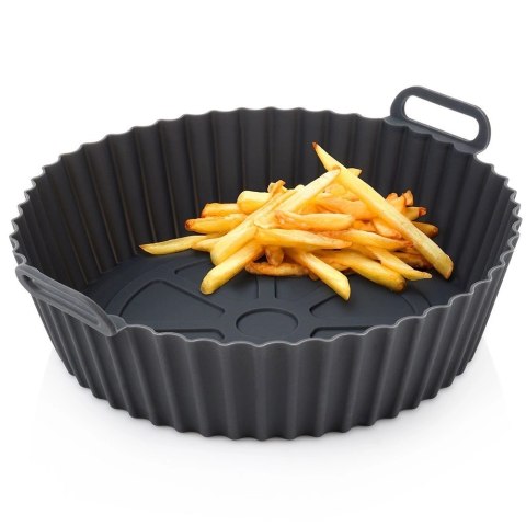 Wkład do Frytkownicy Air Fryer 1 szt. HIT Silikonowy Szary Okrągły 20 cm