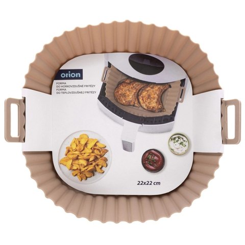 Wkład do Frytkownicy Air Fryer Beztłuszczowej Silikonowy Beżowy 22 cm