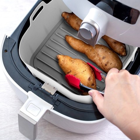 Wkład do Frytkownicy Air Fryer VILDE Silikon Szary Kwadrat 22 x 22 cm