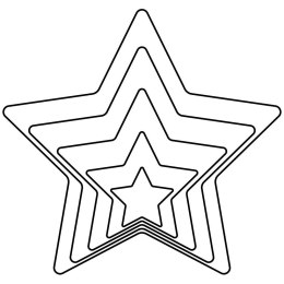 Wykrawacze do Ciastek 5 szt. ORION Gwiazda Stal Nierdzewna 7,5 cm