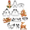 Wykrawacze do Ciastek 8 el. LA CUCINA 3D Stal Nierdzewna Świąteczne