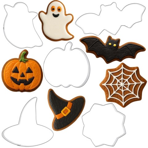 Wykrawacze do Ciastek Zestaw 6 szt. Stal ORION Halloween Dynia Zmywarka