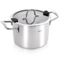 Wysoki Garnek Stalowy 2,3 L Venice 16 cm Indukcja Stal 304 ORION