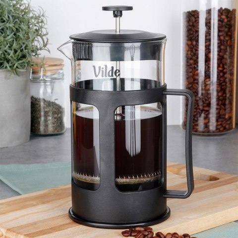 Zaparzacz Tłokowy 1 L VILDE French Press Szkło Borokrzemowe Tłok