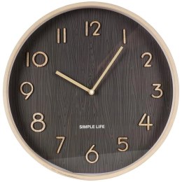 Zegar Ścienny 38 cm VILDE Okrągły Szary Płyta MDF Styl Klasyczny