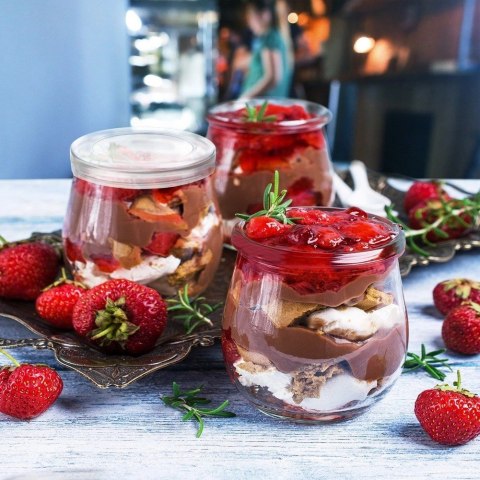 Zestaw 12 Słoików Słoiczków Słoiki na Jogurt Desery Szklane ORION 200ml