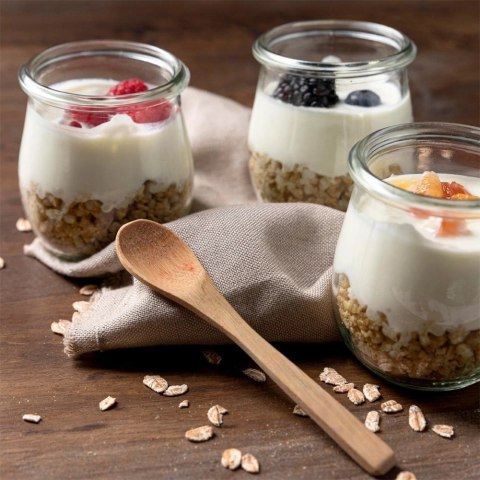 Zestaw 12 Słoików Słoiczków Słoiki na Jogurt Desery Szklane ORION 200ml